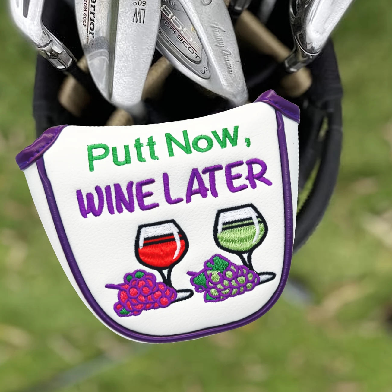 Putt Now, Wine Later Putter Club Head Cover