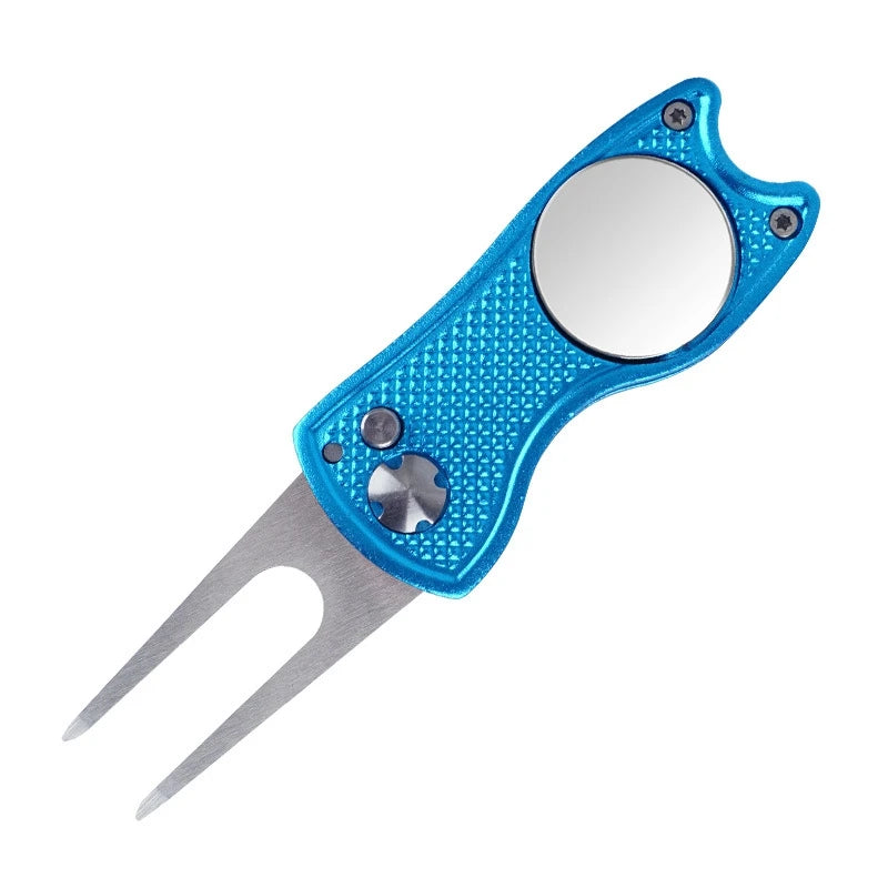 1pc Premium Folding Aluminum Golf Divot Repair Tool