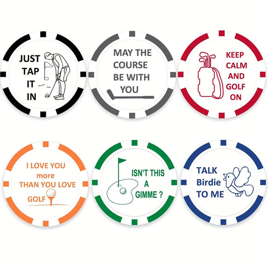 Poker Chip Ball Markers Funny - Pack of 6